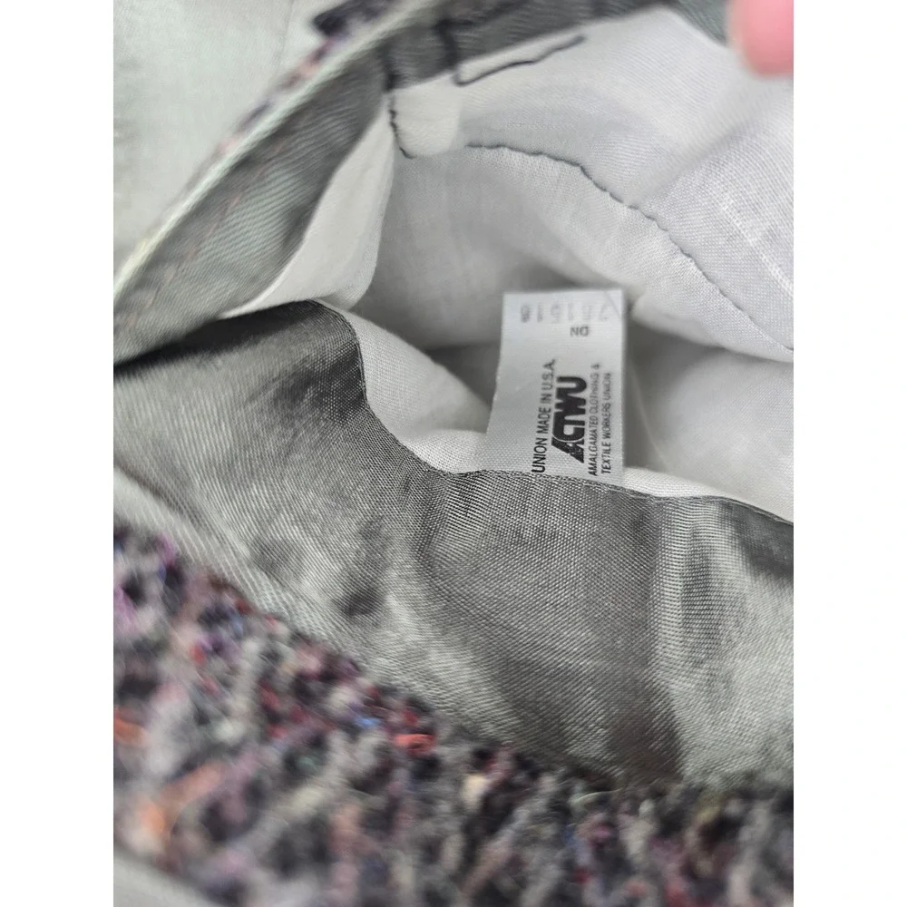 Roger King Wool Sport Coat Mens 40R Herringbone Tweed Gray Blazer EUC